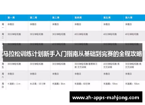 马拉松训练计划新手入门指南从基础到完赛的全程攻略